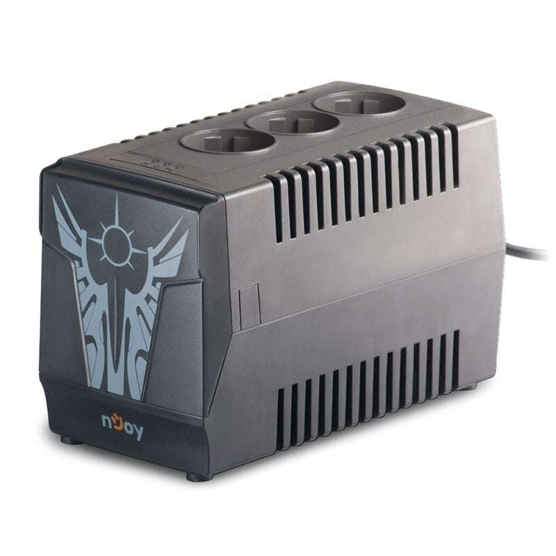 Stabilizator de tensiune cu 3 prize nJoy Paladin 1000 PWAV-10003PL-AZ01B, 1000 VA/ 500 W