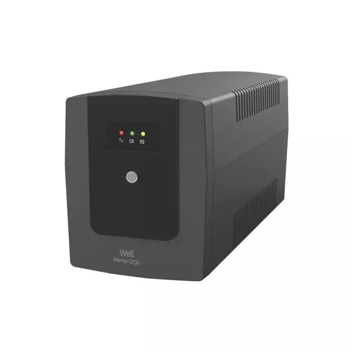 UPS line interactiv cu 3 prize Well Warrior, 1200VA, 720W, afisaj LED