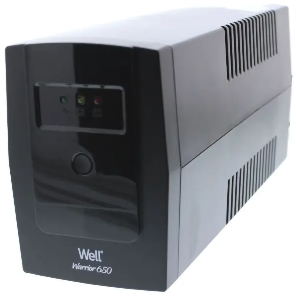 UPS line interactiv cu 2 prize Well Warrior, 650 VA, 390 W, afisaj LED