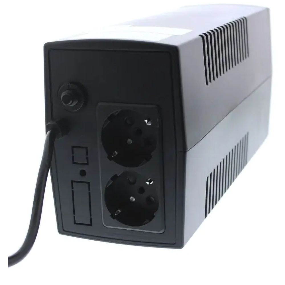 UPS line interactiv cu 2 prize Well Warrior, 650 VA, 390 W, afisaj LED