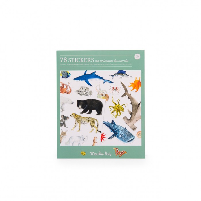 Abtibilduri repozitionabile Animale din lume, Moulin Roty [1]