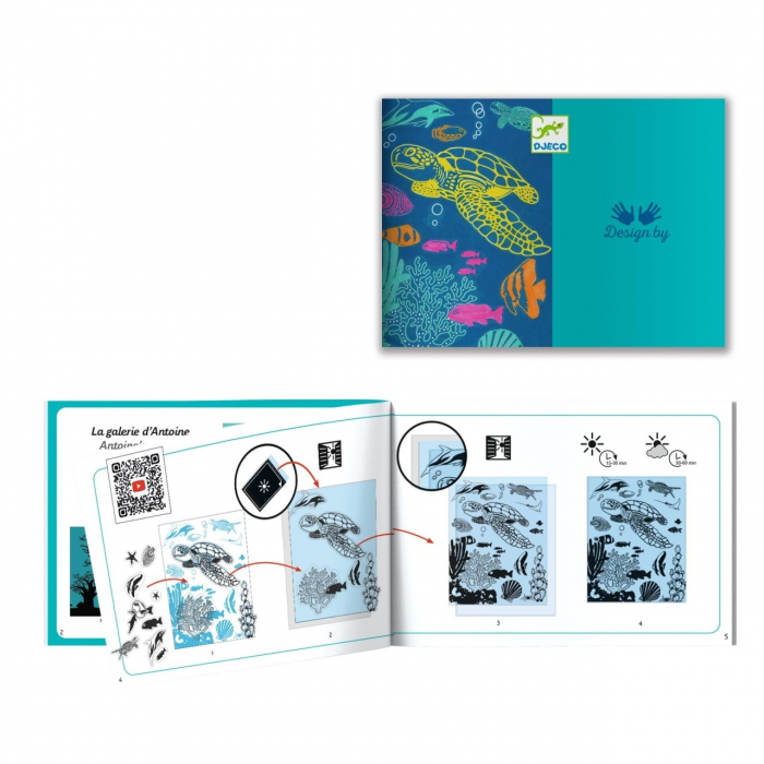 Atelier creativ cianotipie Scene subacvatice, Djeco [4]