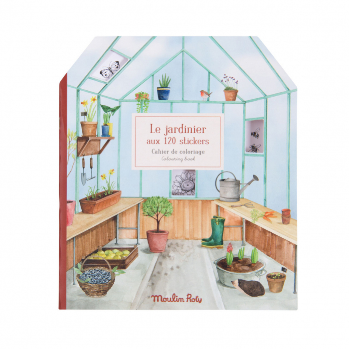 Carte de colorat cu stickere Cartea Gradinarului, Moulin Roty [1]
