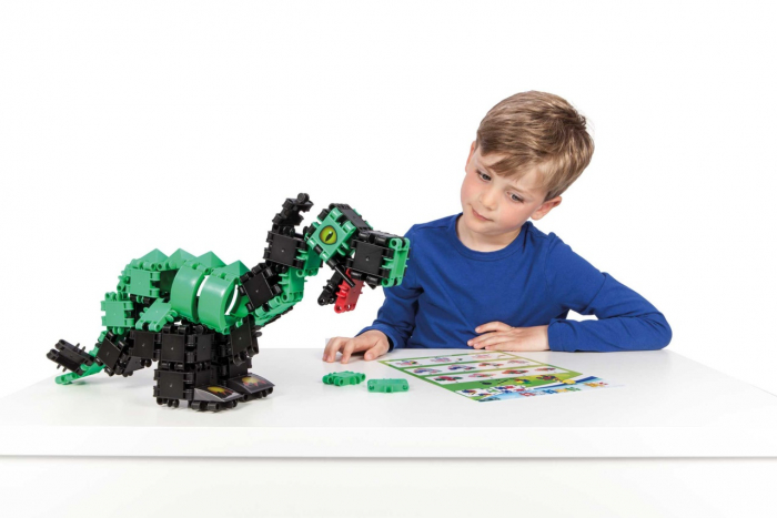 Joc de construit Clics Lumea dinozaurilor 6 in 1, Clicstoys [3]