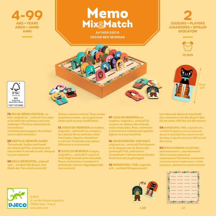 Joc de memorie Mix & Match, Djeco [4]