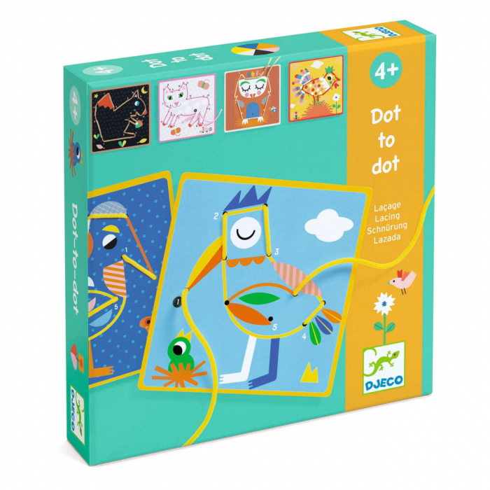 Joc educativ de cusut cu siret Punct cu punct, Djeco [1]