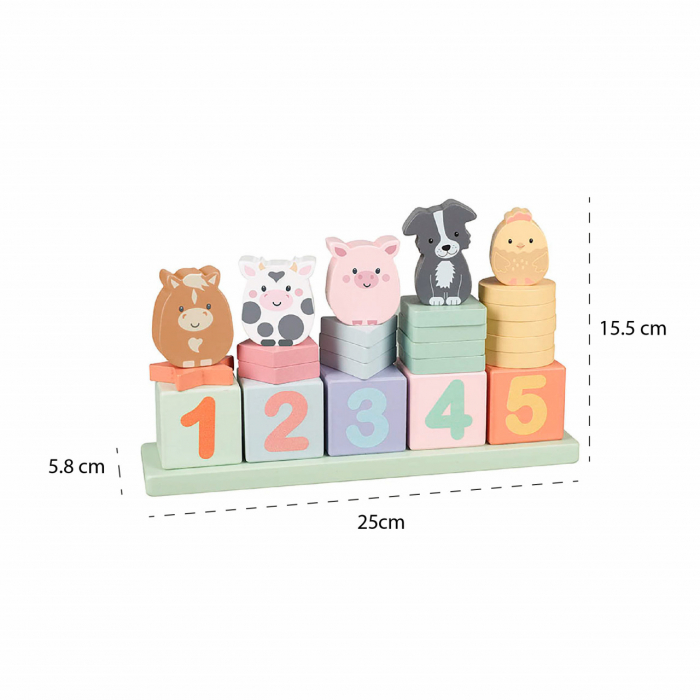 Joc Invata sa numeri cu animale de ferma, Orange Tree Toys [5]