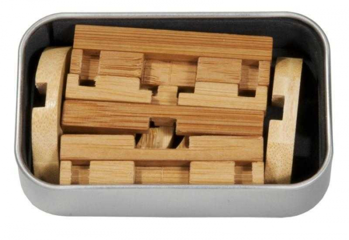 Joc logic IQ 3D Puzzle in cutie metalica Double disck, Fridolin [3]