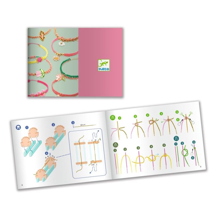 Kit creativ de confectionat bratari macrame, Djeco [4]