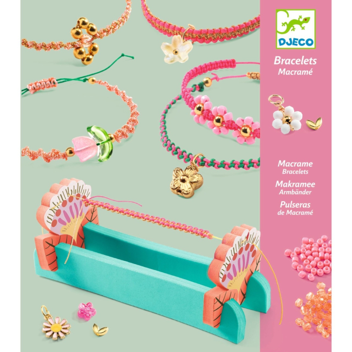 Kit creativ de confectionat bratari macrame, Djeco [5]
