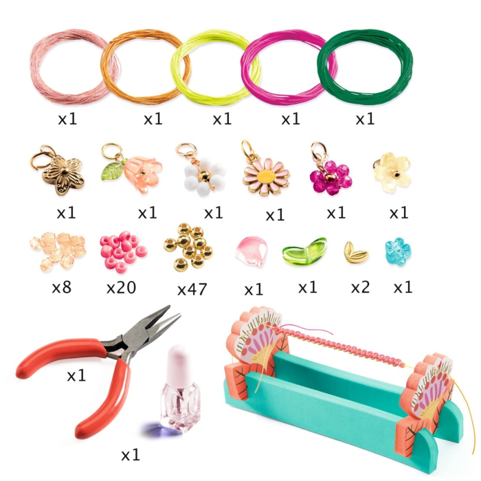 Kit creativ de confectionat bratari macrame, Djeco [2]