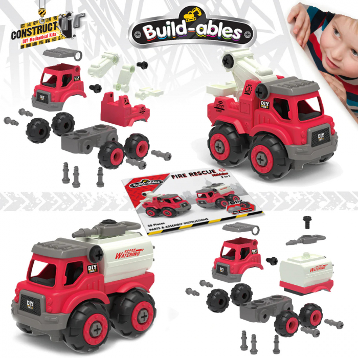 Kit STEM de construit Masini de interventie 2 in 1 [2]