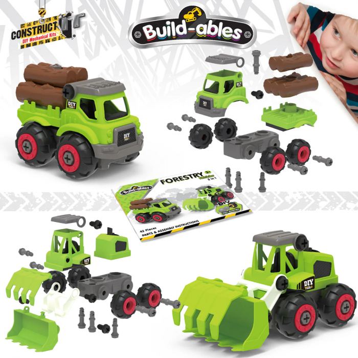 Kit STEM de construit Utilaje forestiere 2 in 1 [5]