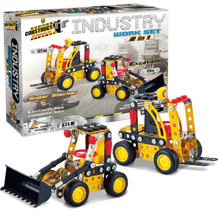 Kit STEM Vehicule de construcție 2 in 1, nivel incepator [4]