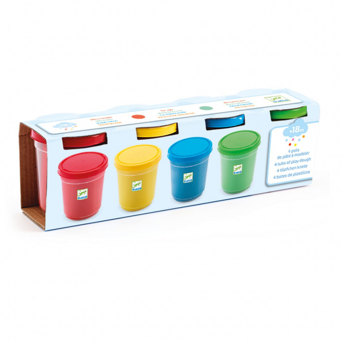Plastilina 4 tuburi culori clasice, Djeco [1]