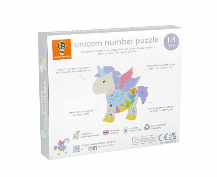 Puzzle din lemn unicorn, Orange Tree Toys [5]