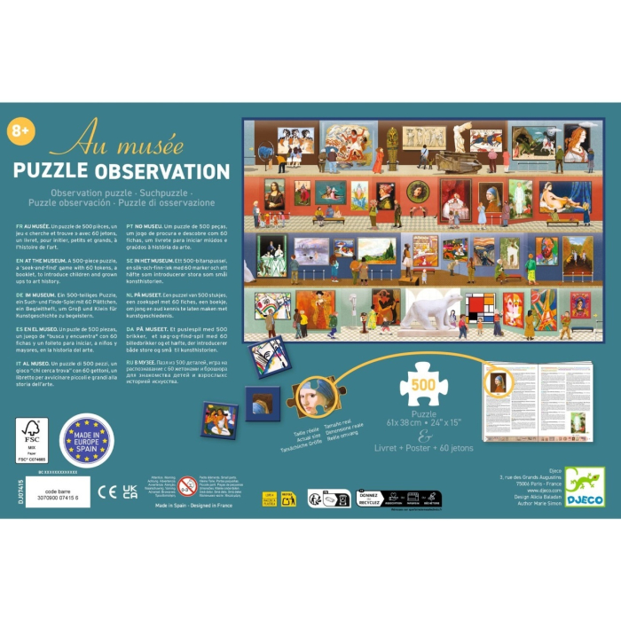 Puzzle Observatie La muzeu, Djeco [5]
