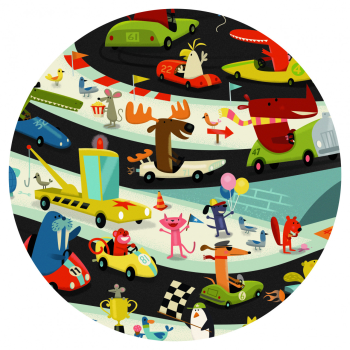 Puzzle observatie Raliul masinilor, Djeco [3]