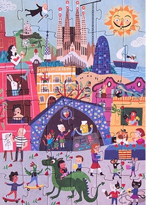 Puzzle reversibil Zi si noapte in Barcelona, Londji [3]