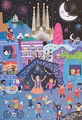Puzzle reversibil Zi si noapte in Barcelona, Londji [2]