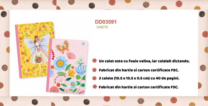 Set 2 carnetele Rose, Djeco [2]