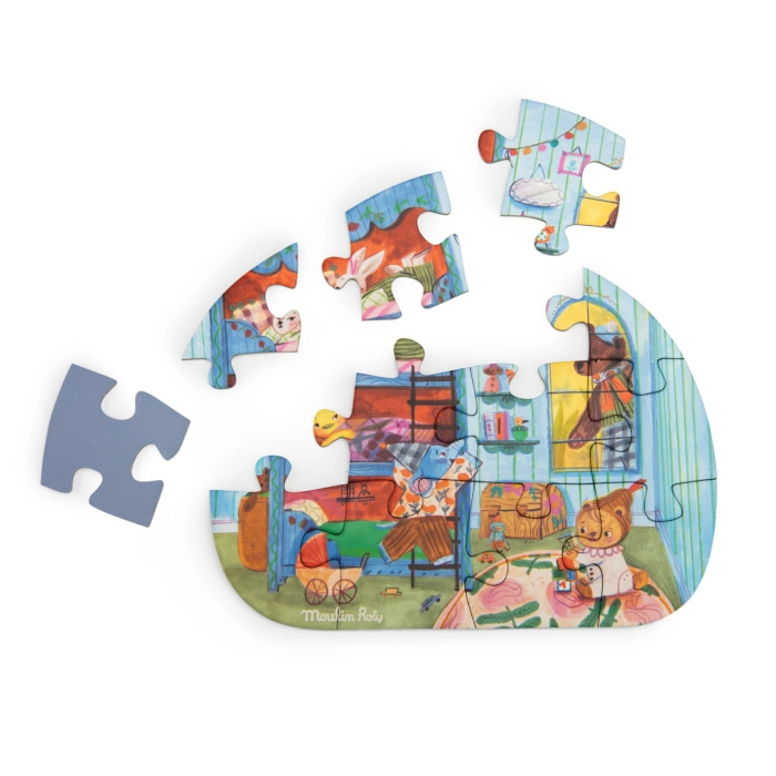 Set 4 mini puzzle-uri O zi perfecta, Moulin Roty [3]