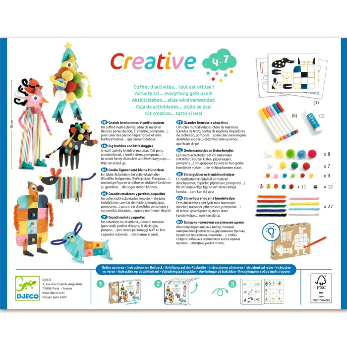 Set creativ 3 prieteni mari și companionii lor, Djeco [3]