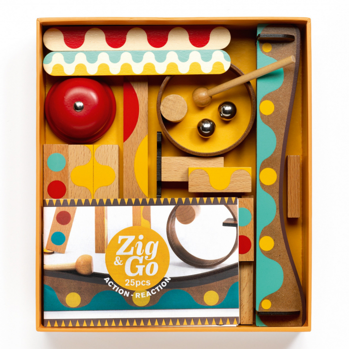 Set de constructie trasee Zig & Go Dring 25 piese, Djeco [3]