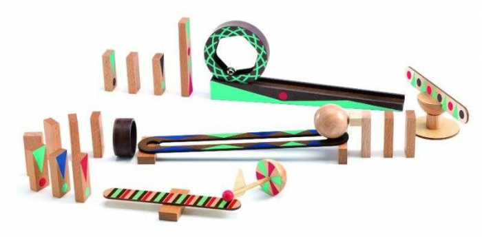 Set de constructie trasee Zig & Go Roll 28 piese, Djeco [5]