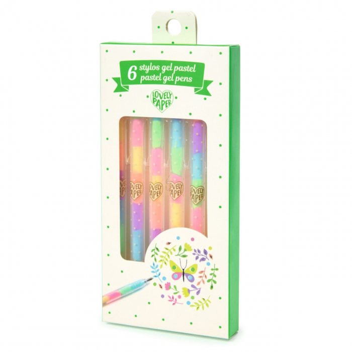 Set fluo roll-gel 6 culori combinate, Djeco [1]