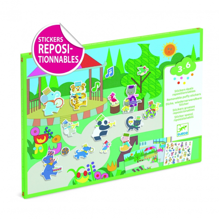 Creative - Abtibilduri repozitionabile Parada muzicala, Djeco