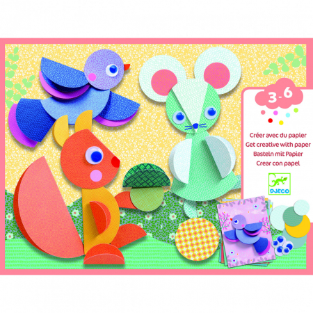 Creative - Atelier creativ Cercuri si cerculete de lipit, Djeco