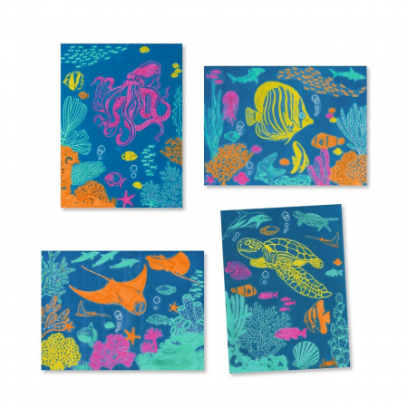 Atelier creativ cianotipie Scene subacvatice, Djeco [4]