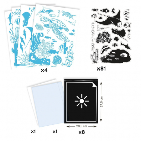 Atelier creativ cianotipie Scene subacvatice, Djeco [2]