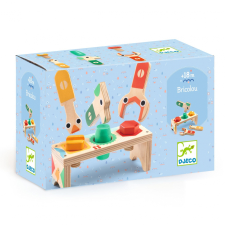 Jucarii Montessori - Banc de lucru din lemn Bricolou, Djeco