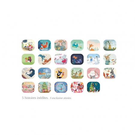 Calendar de Advent Lanterna si 24 de discuri cu povesti Big Family, Moulin Roty [1]