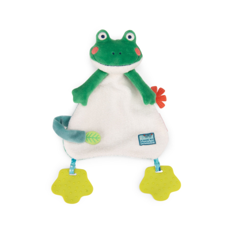 Noutati - Doudou broscuta cu suport pentru suzeta, Moulin Roty