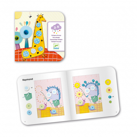 Joc creativ Colaje animale hazlii, Djeco [1]