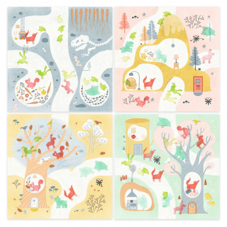 Joc creativ cu stampile Animale din padure, Djeco [4]