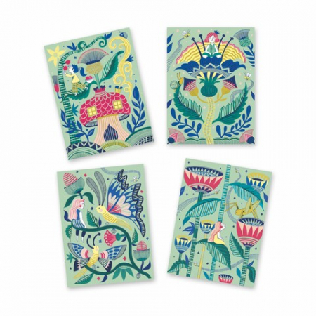 Joc creativ de razuit Flori in gradina, Djeco [3]