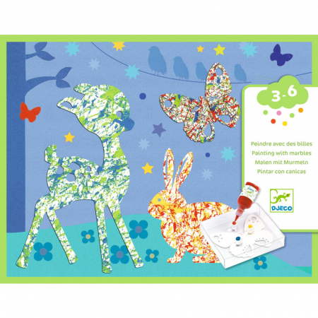 Joc creativ pictura cu bile din sticla Animale, Djeco [1]