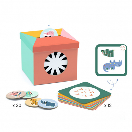 Joc Eduludo cu cartonase Kioukoi animale, Djeco [2]