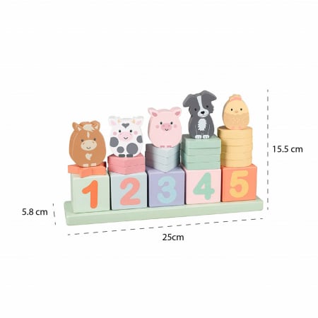 Joc Invata sa numeri cu animale de ferma, Orange Tree Toys [4]