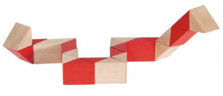 Joc logic IQ 3D Puzzle Sarpe natur-rosu, Fridolin [4]