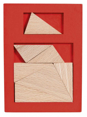 De logica - Joc logic IQ puzzle din lemn Extra piesa-4, Fridolin