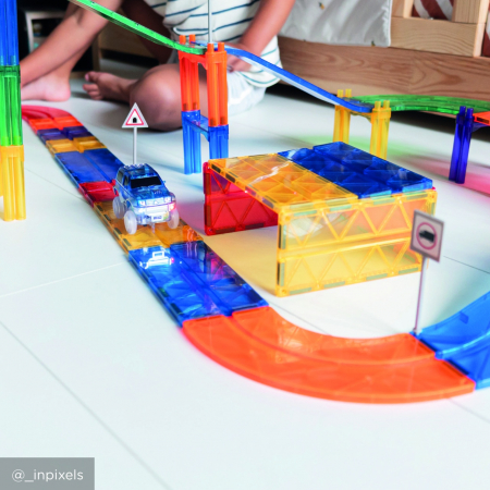 Joc magnetic Traseu de curse 65 piese, Cleverclixx [3]