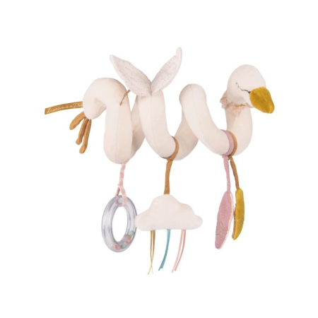 De Bebe - Jucarie senzoriala bebe Lebada cu activitati, Moulin Roty