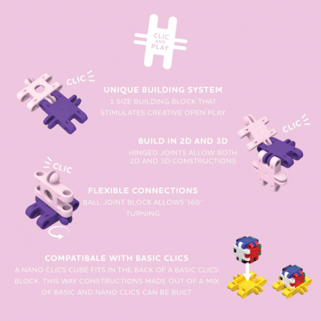 Nano Clics Pentru constructii fantastice 250 piese, Clicformers [4]