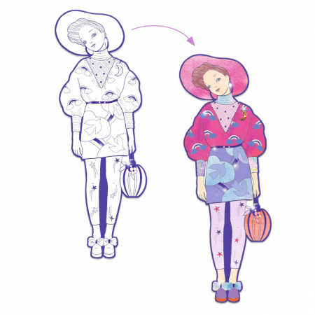 Parada modei de colorat, Zaho si prietenele, Djeco [2]