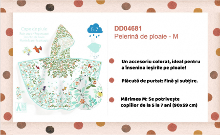 Pelerina de ploaie Flori si pasari, Djeco [3]